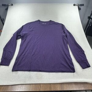 American Giant Long Sleeve Shirt Mens 2XL Purple Crewneck 100% Cotton Made USA